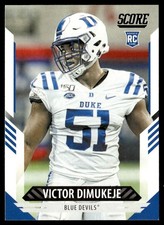 2021 Score Victor Dimukeje Rookie Duke Blue Devils #397