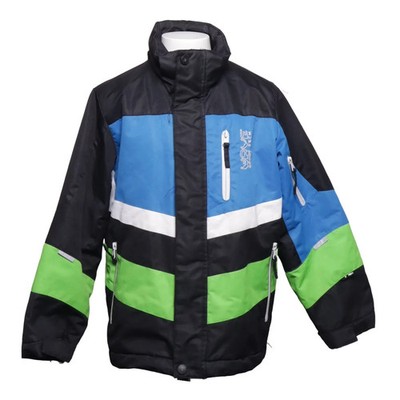 Wave Concept, Skijacke, Unisex (Kinder), Größe: 128, Schwarz/Blau/Grün/Weiß #4St