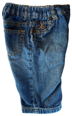 2007 BABY GAP OUTLET Brannan Bear Lined Elastic Back Classic Denim Jeans 6-12M