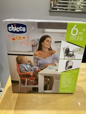 Chicco Pocket Snack Seggiolino Rialzo per Bambini, Grigio Scuro | 6m-3y (15 kg), Portatile
