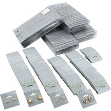 500 Plain Gray Earring Hanging Cards Display Jewelry