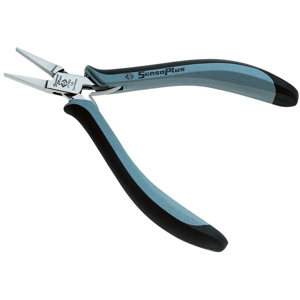 Pince à becs plats droite ESD C.K T3770 en acier carbone de 130mm pour électronique