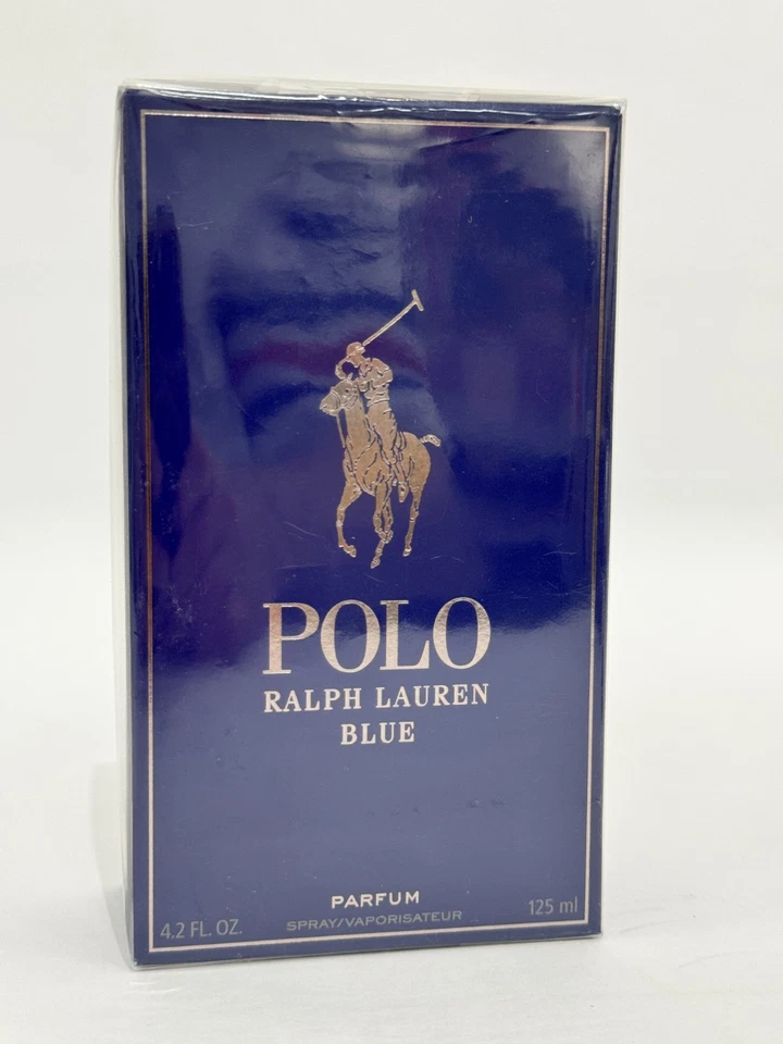 Ralph Lauren Polo AZUL perfume spray masculino recarregável 4,2 fl oz/125 ml novo na caixa - Imagem 3 de 4