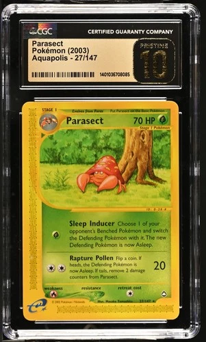Pokemon Parasect Aquapolis 27/147 CGC 10 Pristine