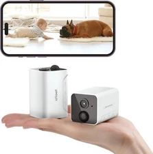 ieGeek Wireless Indoor Cameras for Home Security,Mini Battery WiFi 1080P Camera