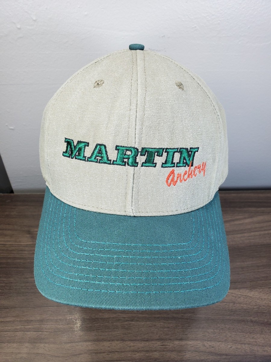 Vintage Martin Archery Embroidered Snapback Cap Hat Two Tone Made In USA Hunting View 3