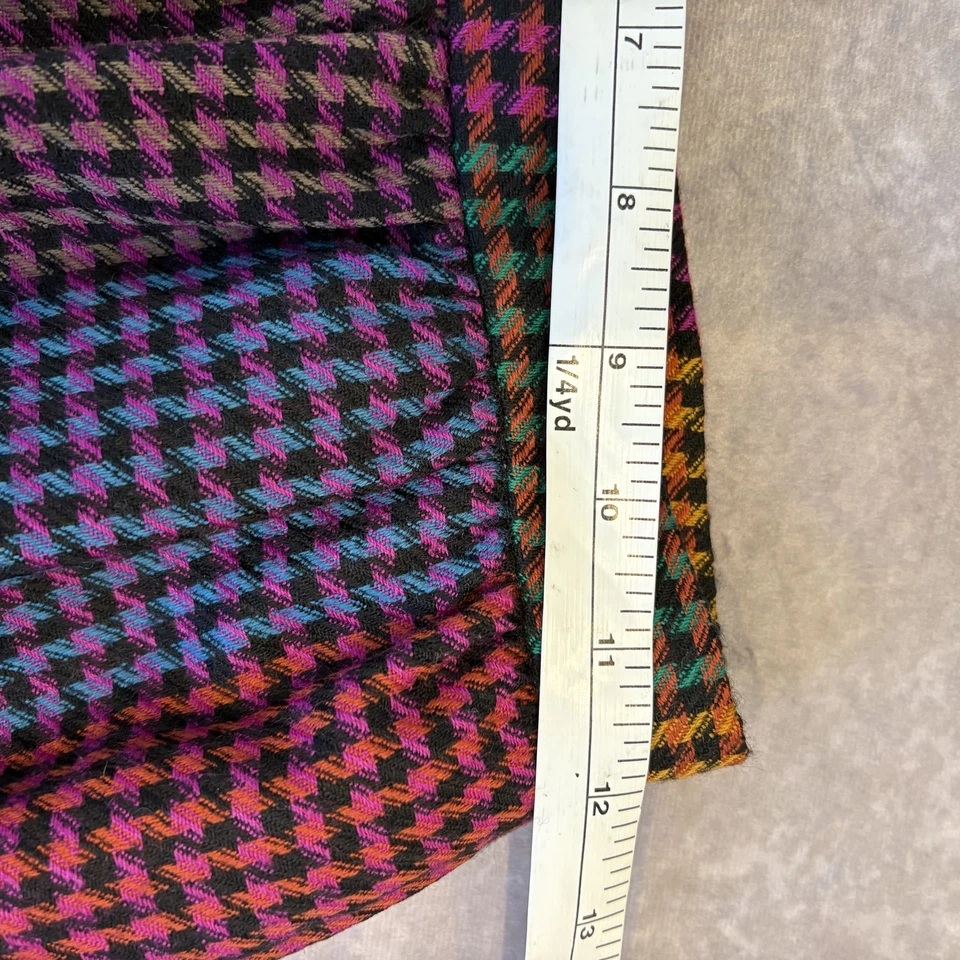 Falda De Colección Richard Evans Para Mujer 4 Lana Cuadros Pata de Gallo Hecha en EE. UU. 90s Foto 4 de 4