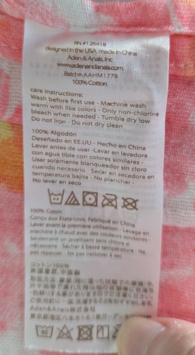 3 Stück Aden & Anais Standard Kleinkind Baumwolle Swaddle Decken Koralle, Gelb, Weiß - Bild 5 von 14