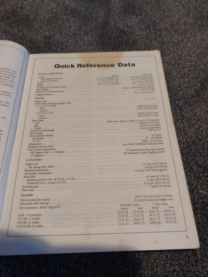 Autodata Car Repair Manual - Escort Mark II 1975-1980 - Image 3 of 4