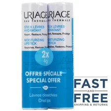 2 PACK Uriage Moisturizing Lip Stick Balm For Damaged Lips 0.14oz / 4g EXP 01/27