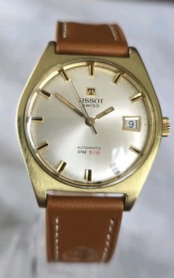 Herren Armbanduhr Vintage vergoldet TISSOT SEASTAR PR 516 Datum Automatik 1973 