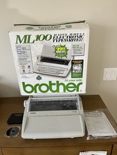 Brother ML-100 Daisy Wheel Electronic Typewriter Open Box Vintage