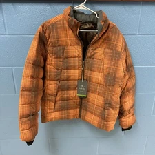 NWT Alpine Design Men's Down Puffer Jacket Rustic Plaid Size Medium