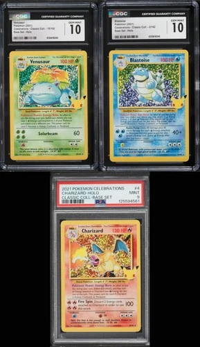 Pokemon Celebrations Base Set Charizard Blastoise Venusaur PSA CGC 9 10 Set