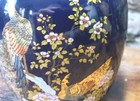 Vintage Japanese Vase Peacock Colbert Blue With Gold Trim  Tree Bud Vase — photo 4