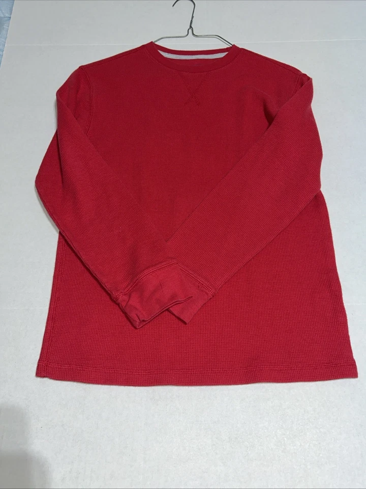 Camisa roja de manga larga con cuello redondo Faded Glory para niños talla L (10-12) usada Foto 4 de 4