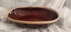 Vintage McCoy Kathy Kale Pottery Brown Drip Glaze Over 11” Long Serving Bowl USA