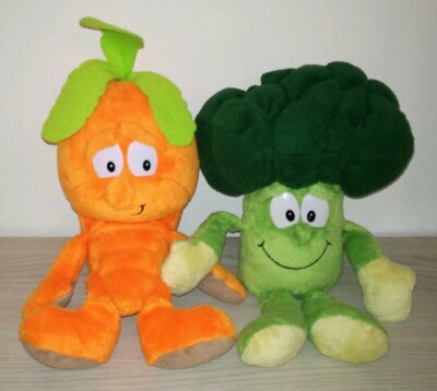 Lot De 5 Peluches Vitamines - Fruits Et Légumes - Marque Ortaggiotti - Neuves