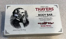 THAYERS Body Bar Witch Hazel and Aloe Vera, Rose Petal - 5 oz (1 New)