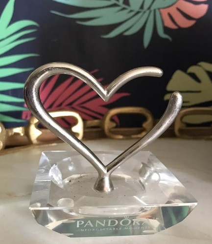 PANDORA HERZ 💜 RING Halter Kristall Ring Schmuckhalter Vintage ZURÜCKGENOMMEN - Bild 4 von 13