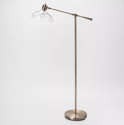 Crosby Glass Shade Floor Lamp Brass Crosby Glass Shade Floor Lamp Brass, Floor Lamp Glass Globes