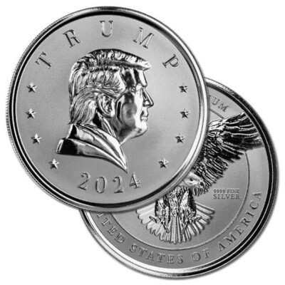 #ad 2024 Discontinued Scottsdale 1oz Silver Coin Trump Reserve Proof In Capsule $147.00