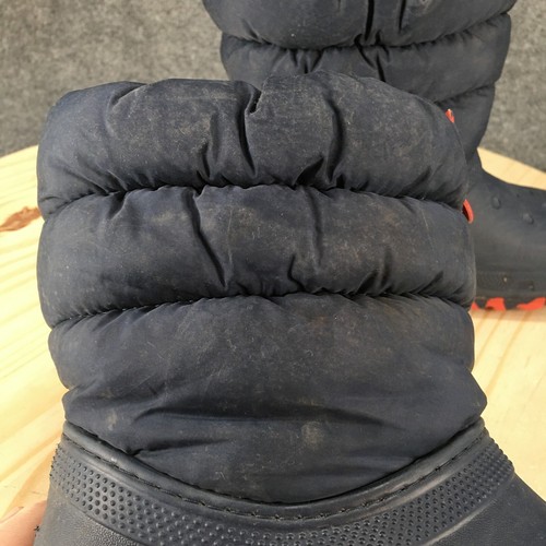 Crocs Boots Junior 4 Classic Neo Puff Winter Blue Quilted Comfort Ankle 207684 - Picture 4 of 17
