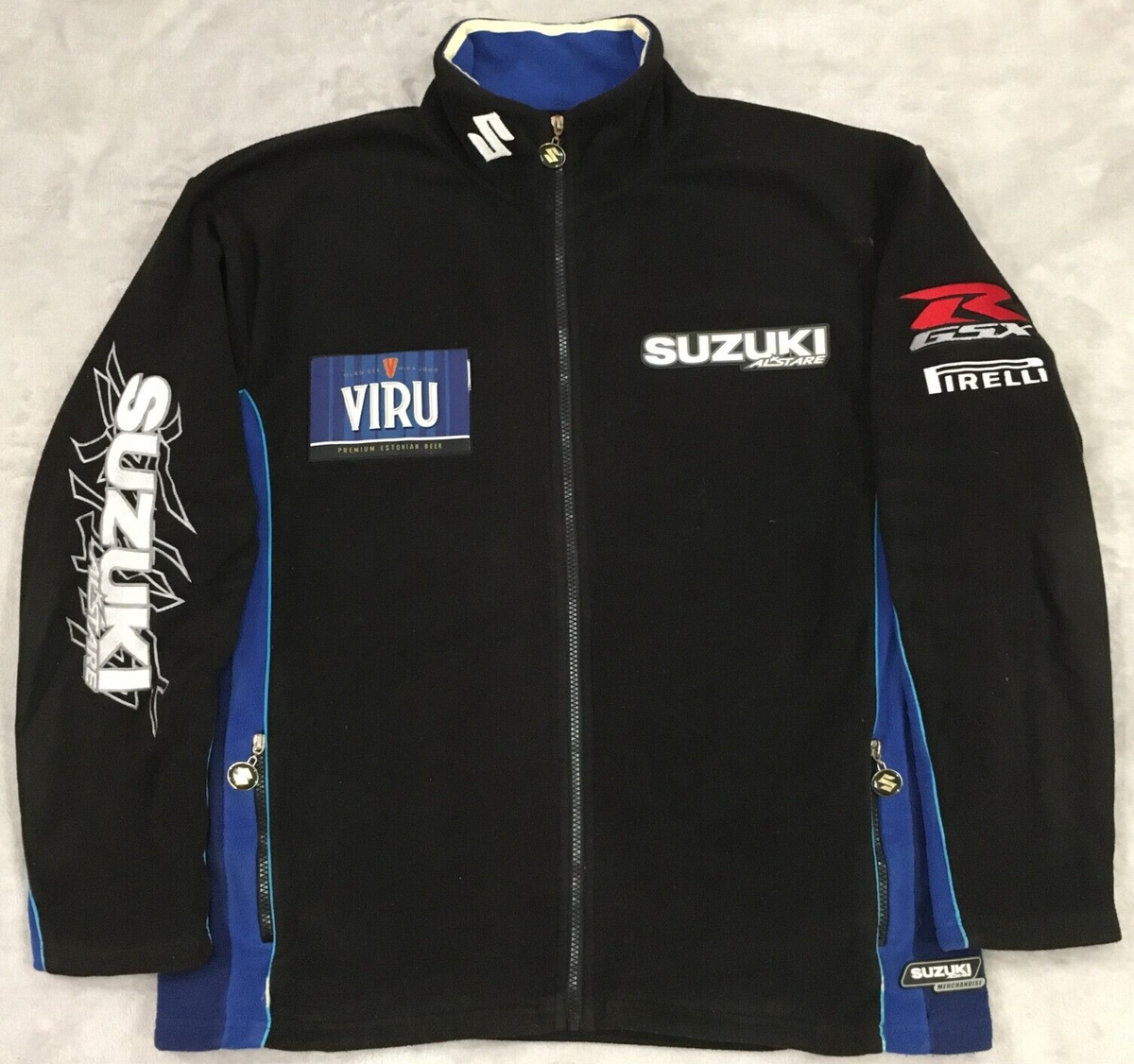 Suzuki Alstare Racing R-GSX Dark Dog mens Black Zip Sweater Fleece