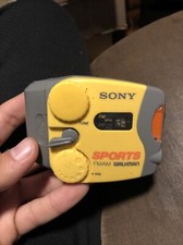 Sony SRF-88 Sports Walkman Yellow AM/FM Tuner Wrist Armband WORKING