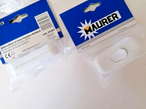 Interruttore in Linea Bipolare 250 Volt 2A Bianco Maurer, 93207 - Foto 3 di 3
