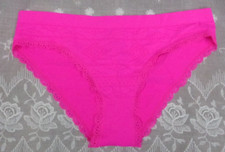 Vtg Women's VICTORIA'S SECRET Cheekini Culotte Bikini Panties HOT PINK / L