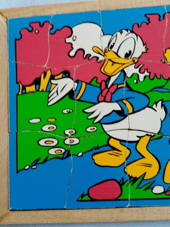 LOTS 2 ANCIENS PUZZLE EN BOIS WALT DISNEY NATHAN DONALD/BAMBI ANNEE 1978 - Photo 4/4