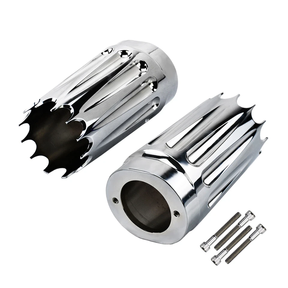 Cubierta de horquilla deslizante CNC cromada apta para Harley Touring Electra Road Glide 1984-2023 Foto 4 de 4