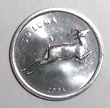 2004 Nagorno-Karabakh 50 luma Coin Antelope deer animal wildlife