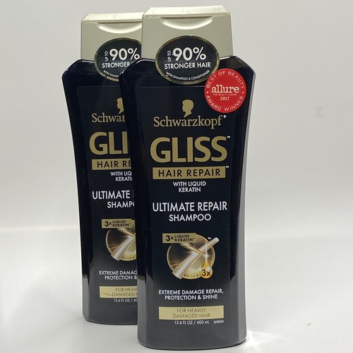 Champú reparador Schwarzkopf Gliss Ultimate con queratina líquida 13,6 oz (paquete de 2) - Imagen 2 de 4