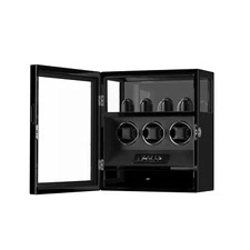 Fingerprint Lock LED 3 Watch Winder & Jewelry Drawer Storage Box Remote Control