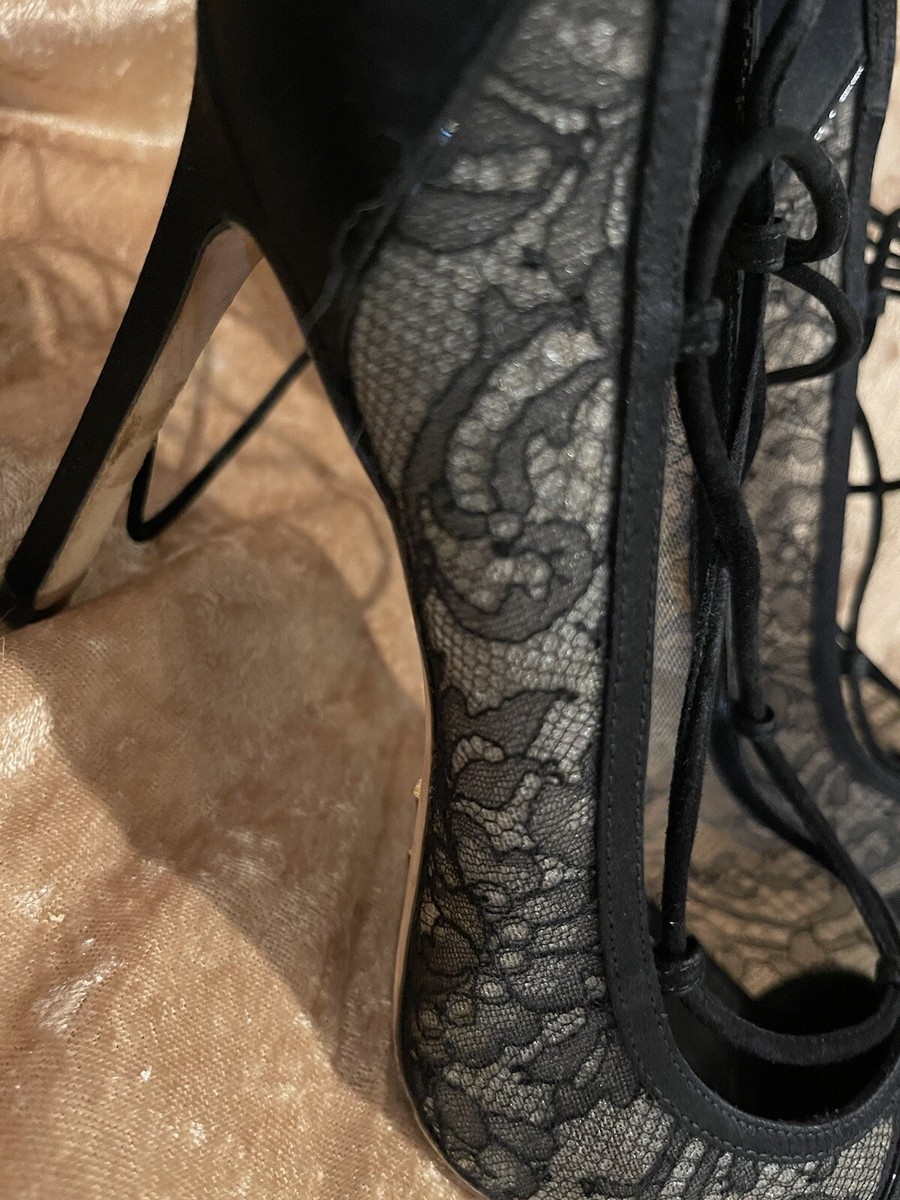 Authentic Louis Vuitton Satin & Lace Heels Size 38.5 | eBay Authentic Louis Vuitton Satin & Lace Heels Size 38.5 | eBay