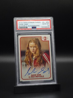 2019 Topps Stranger Things Season 2 SADIE SINK MAX MAYFIELD Rookie Auto PSA 10