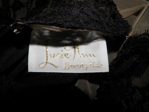 Lucie Ann Beverly Hills Black Caftan 60's-70's Lace Sequins Sz Petite VGUC READ - Picture 5 of 8