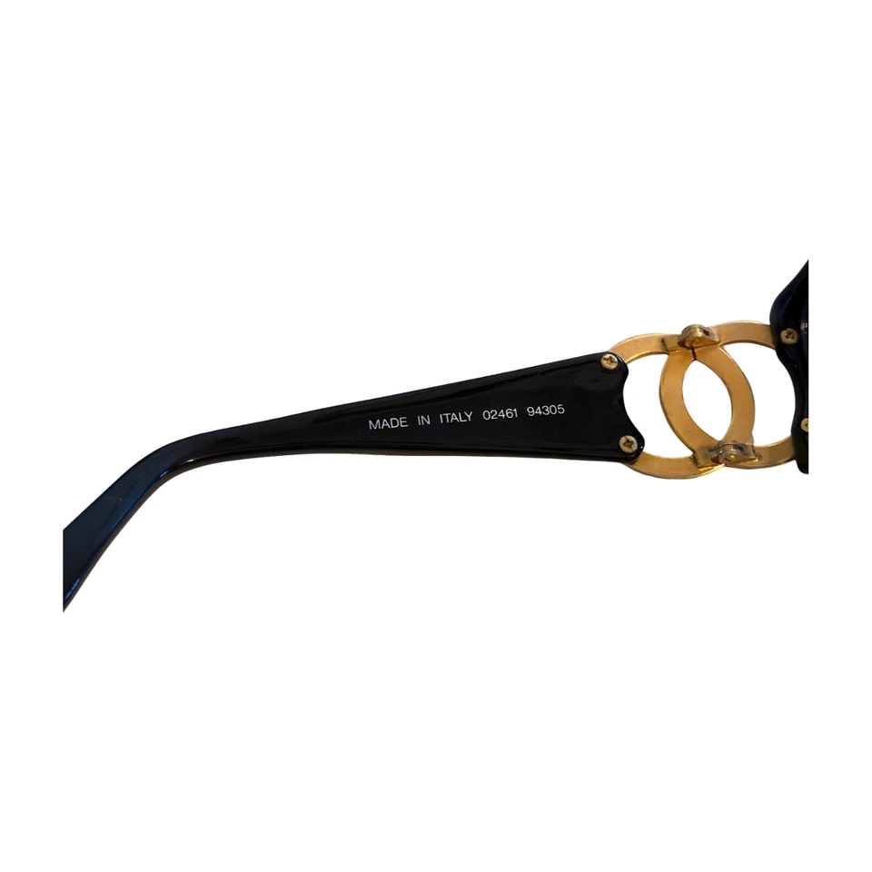 Gafas de sol Chanel Big Coco Mark marco logotipo estuche púrpura usadas Foto 4 de 4