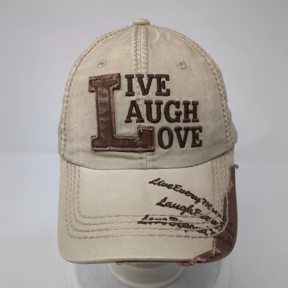 Sombrero Live Laugh Love Slideback Bronceado Talla Única Ajustable Bordado KB ETHOS Foto 2 de 4