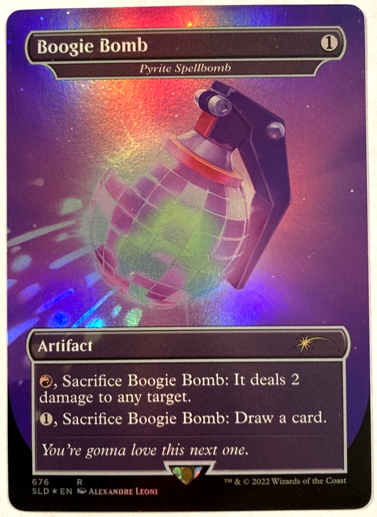 MTG Boogie Bomb - Pyrite Spellbomb *BORDERLESS FOIL* Secret Lair