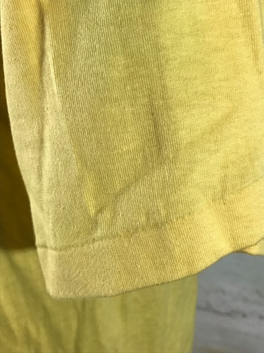 New NA PALI KAUAI Crazy Shirts Hawaii Sz L Yellow Henley Single Stitch Deadstock - Picture 4 of 12
