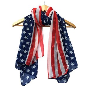 Fashion-Women-American-Flag-Soft-Silk-Chiffon-Scarf-Wrap-Shawl-Stole-Scarves-USA