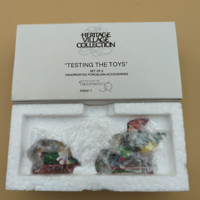 Dept 56 Heritage Village TESTING THE TOYS #5605-7 Mint with Factory Box
