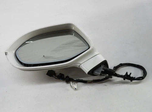12-18 AUDI A7 (C7 4G8) LEFT - PFOLD BLIND SPOT LANE ASSIST DOOR MIRROR (WHITE)