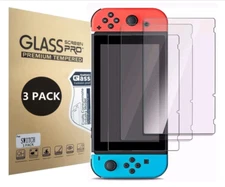  (3 Pack) Nintendo Switch Premium Tempered Ultra Clear Glass Screen Protector