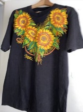 Coronado California vtg 90s sunflower big graphics t shirt usa made lee large