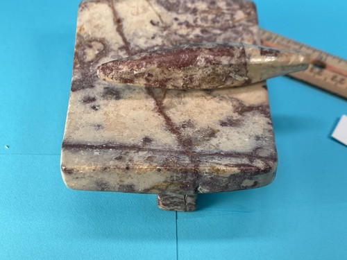 Sculptured Stone Roller and 3 Legged Curved Base could be Marble IN1023JD - Picture 9 of 9