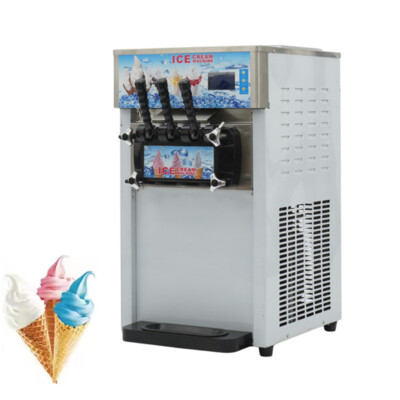 3 Flavor Kommerziell Softeismaschine Eismaschine Speiseeismaschine Eiscreme